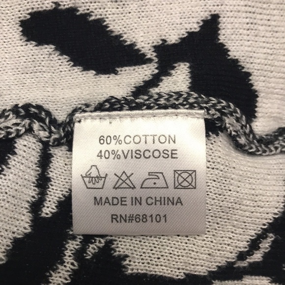 Belldini Women’s Cardigan Open Front Black/White Approx XL - Picture 7 of 9